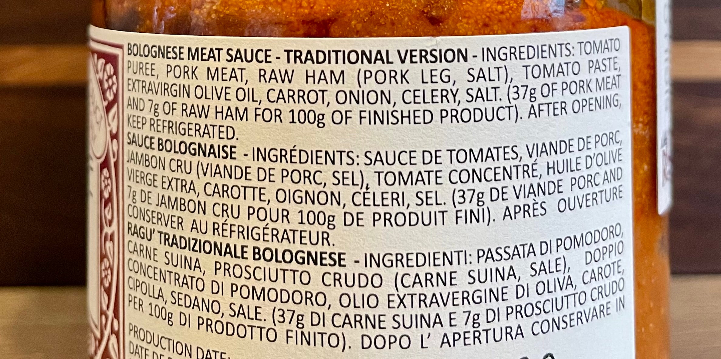 Ragu Bolognese Meat Sauce - La Dispensa di Amerigo