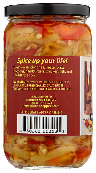 Monteleone Italian Peppers in Oil