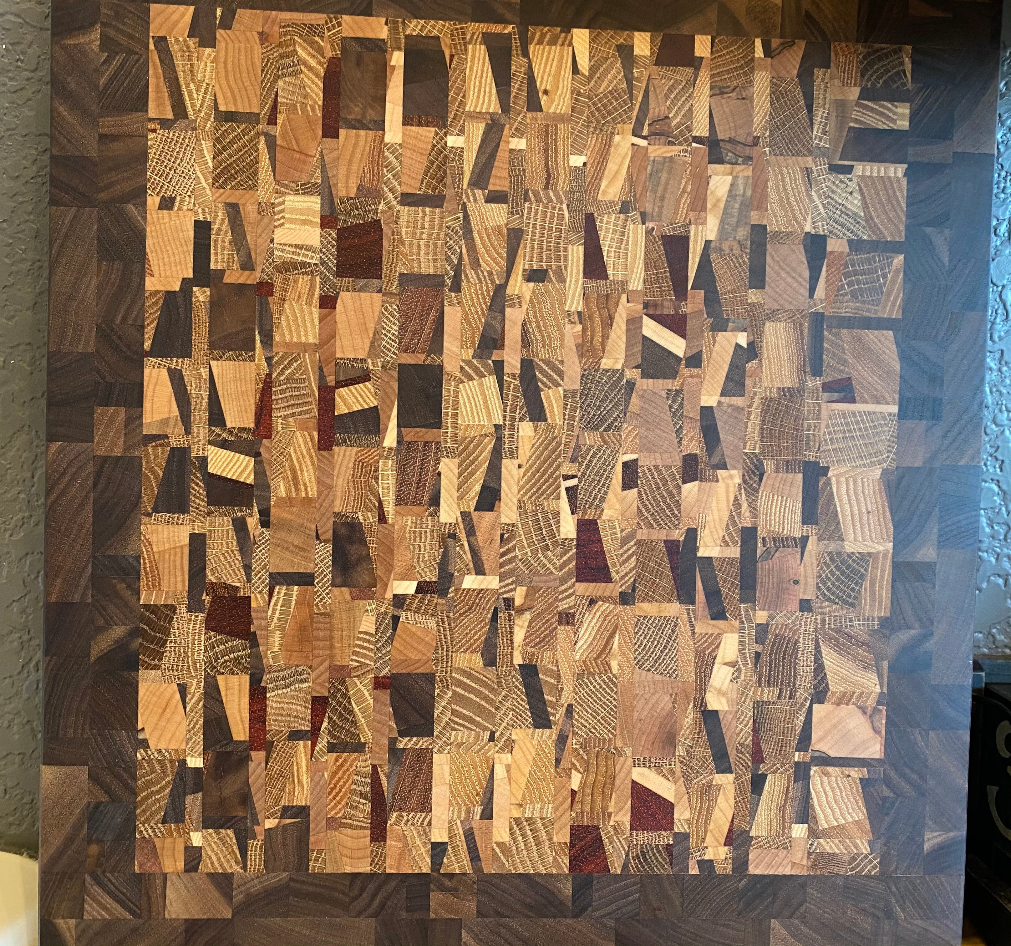 Wooden Collage Cutting Board - Park Hill Woodworks Cutting Board ~14"x15.5"